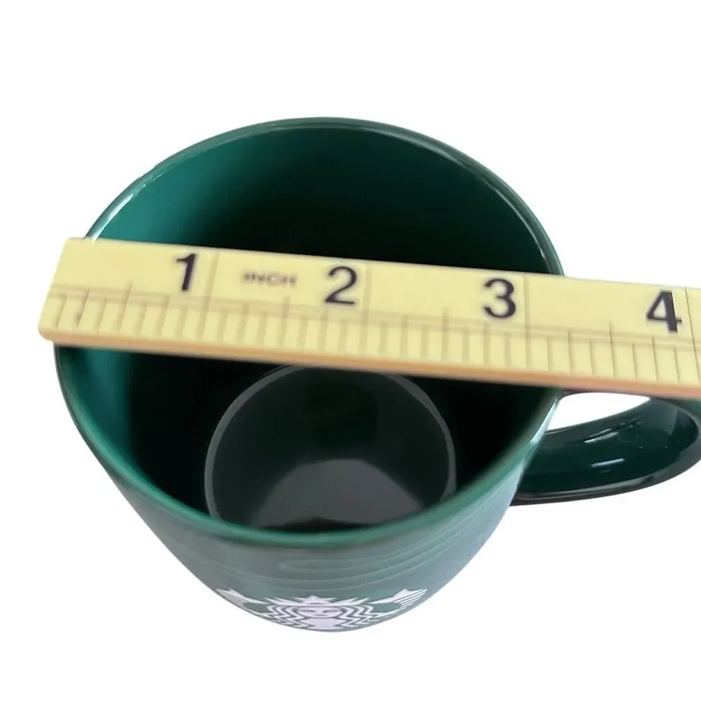 Starbucks Cup 2020 Dark Green Swirl Mermaid Logo Ceramic Coffee Mug - 12oz  ***I